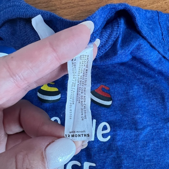 Curling Vinyl Graphic One Piece Bodysuit - Picture 4 of 5